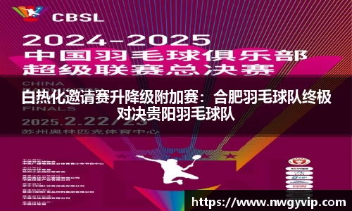 白热化邀请赛升降级附加赛：合肥羽毛球队终极对决贵阳羽毛球队